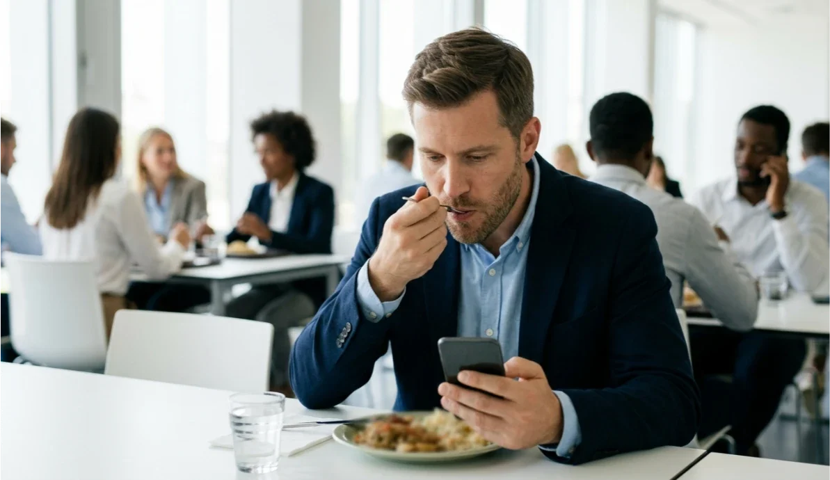 por que no debemos comer mirando el movil